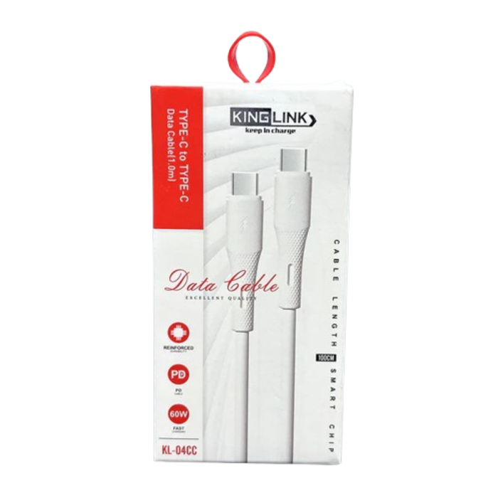 9eight5 Kinglink 1m PD 60W Type-C to Type-C cable, black accessory with USB-C connectors for fast charging and data transfer