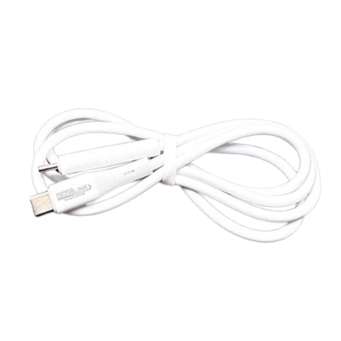 Kinglink 1m 60W Type-C to Type-C charging cable by 9eight5, showing a black cable with USB-C connectors on both ends.
