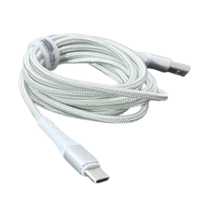 9eight5 Kinglink 2m USB-A to USB-C cable showing connectors and cable length for device charging and data transfer.