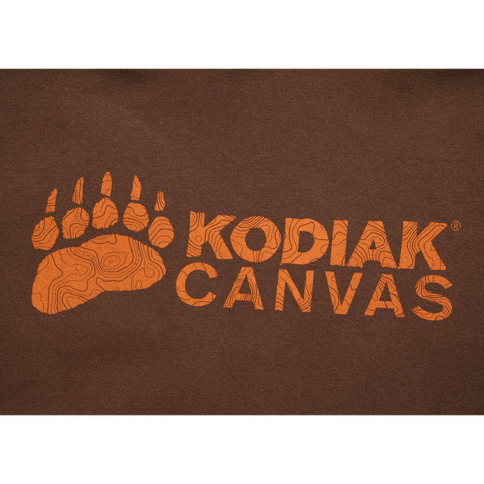 closeup of logo on front of hoody