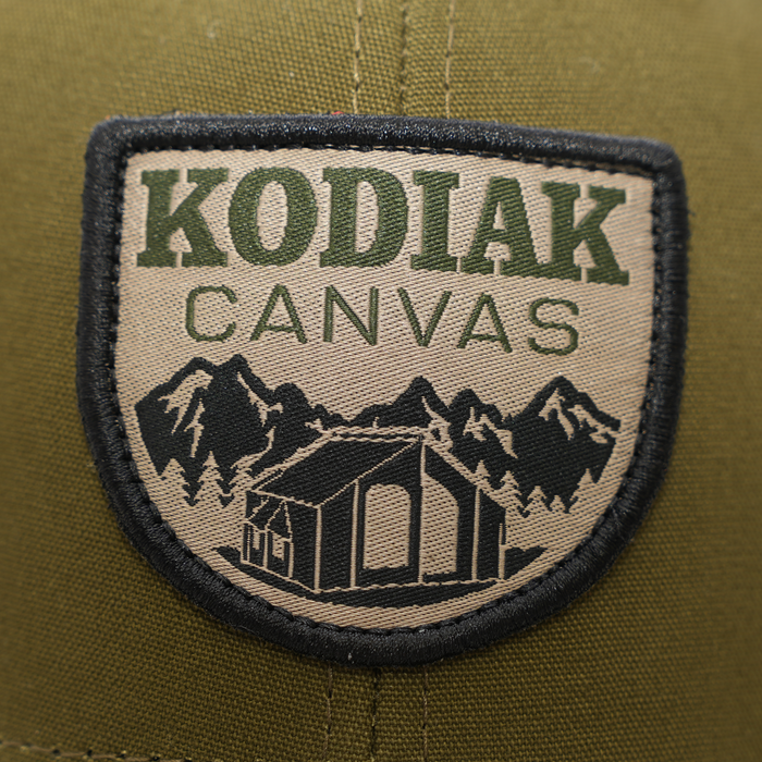 closeup of logo on hat