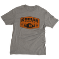 Kodiak Canvas men's gray t-shirt with orange logo, established 2006, soft cotton fabric.