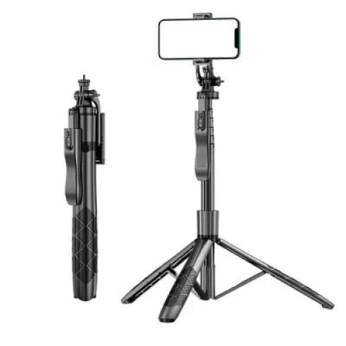 9eight5 L16 Selfie Stick with remote and stand, adjustable extendable handheld selfie stick for smartphones with remote control