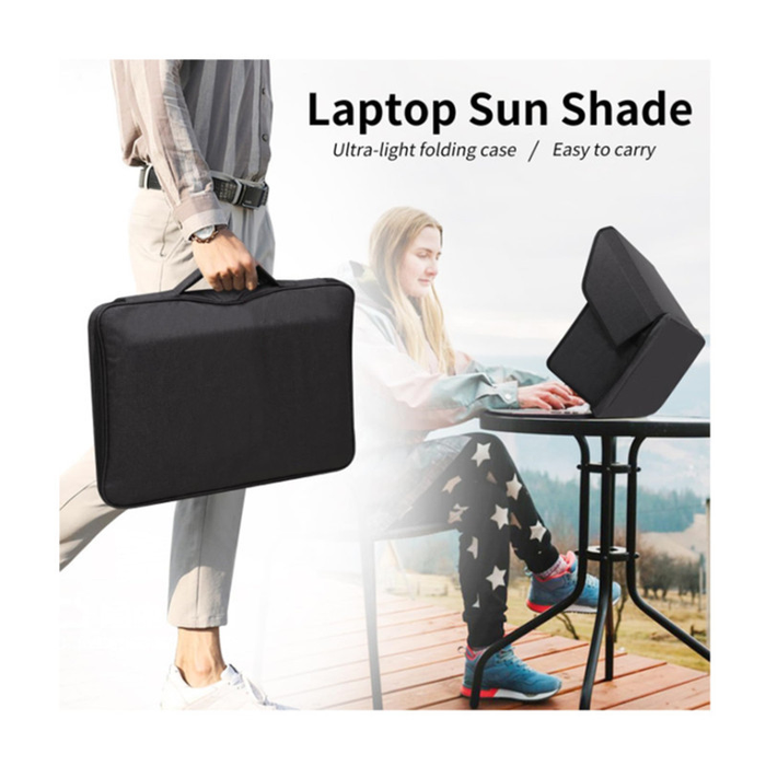 Sun shade laptop bag for 12", 14", or 16" laptops by dealonline.co.nz, showing the sleek, protective exterior and adjustable straps.