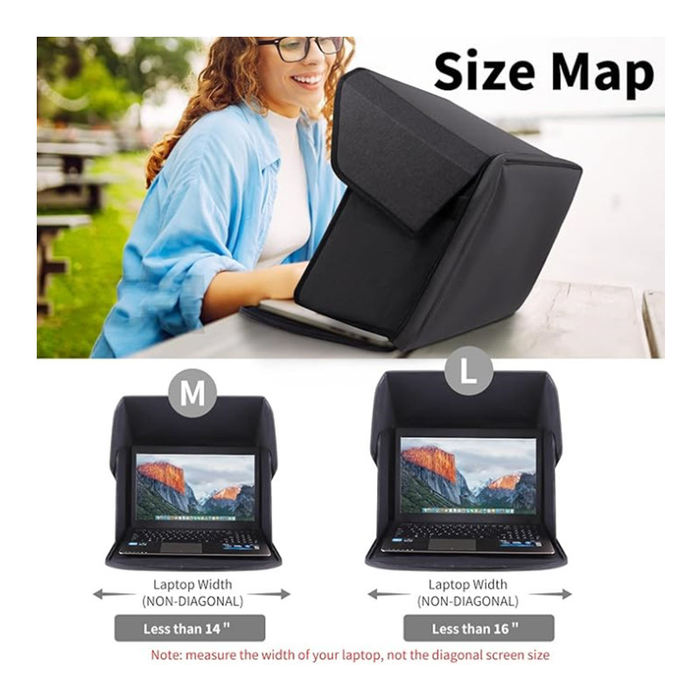 Dealonline.co.nz laptop bag sun shade for 12, 14, or 16-inch laptops, providing protection and sun shielding.