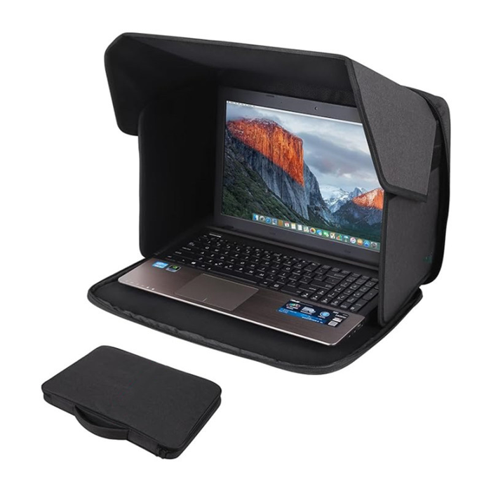 Laptop bag sun shade for 12, 14, or 16-inch laptops, featuring a protective sunshade design by dealonline.co.nz.