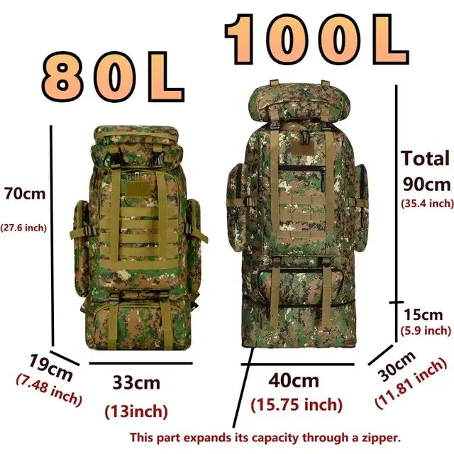 Habicare 9eight5 large capacity mountaineering backpack with multiple straps and compartments for outdoor adventures