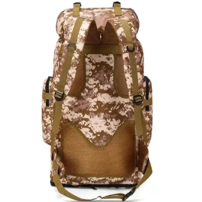 Habicare 9eight5 large capacity mountaineering backpack with multiple compartments and adjustable straps for outdoor adventures.