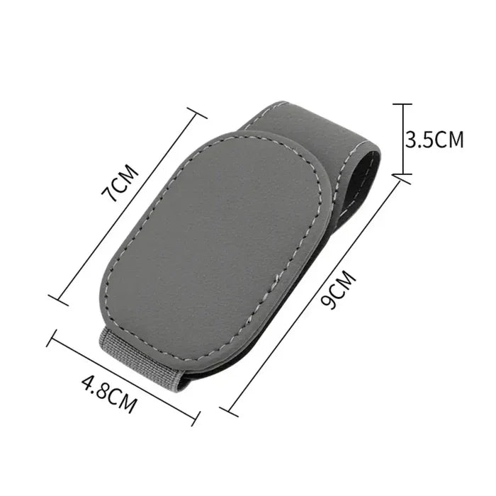 HBC Habicare leather car sunglasses and card holder clip with sleek design and secure attachment for convenience.
