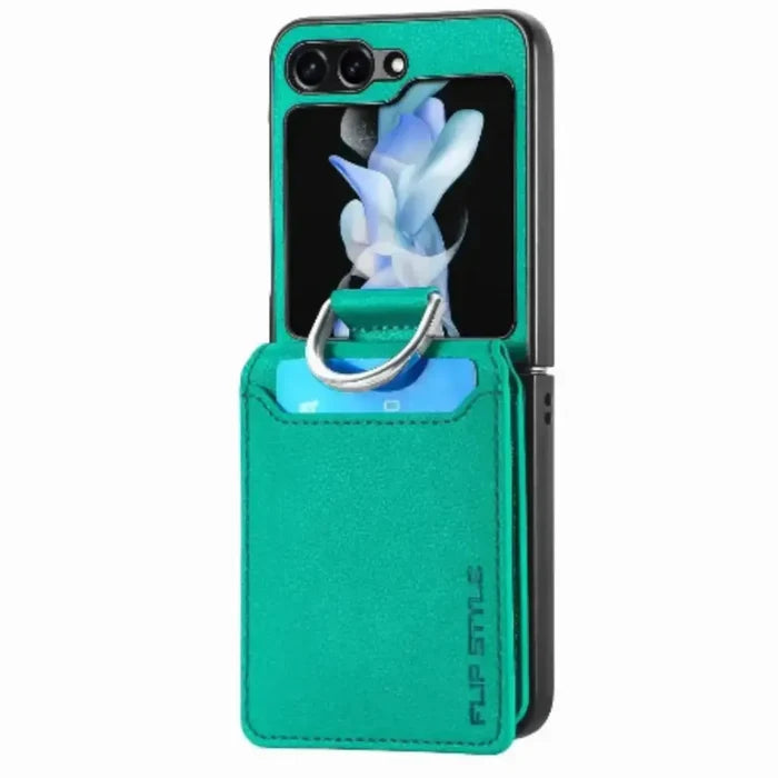 Habicare 9eight5 leather case for Galaxy Z Flip series in seven vibrant colours, protects and enhances the phone’s sleek design.