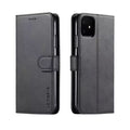 Leather flip case for iPhone 13 Mini by 9eight5, stylish protective cover with card slots in black leather.
