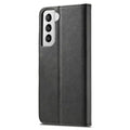 Habicare 9eight5 leather flip cover for Samsung Galaxy series in black, featuring magnetic closure and durable leather material.