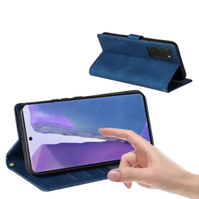 Habicare Leather Touch Flip Case for Samsung Galaxy Series, stylish black leather with precise cutouts and flip cover.