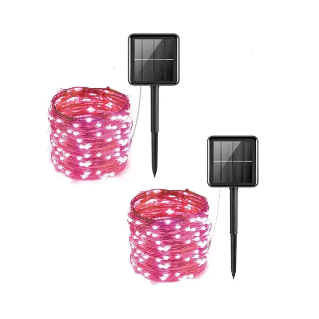 2Pcs Pink / 7M 50LED