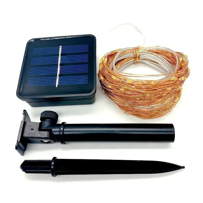 Habicare LED Solar Fairy String Lights in 7m, 12m, 22m, or 32m lengths with SS design, suitable for outdoor decorative lighting.
