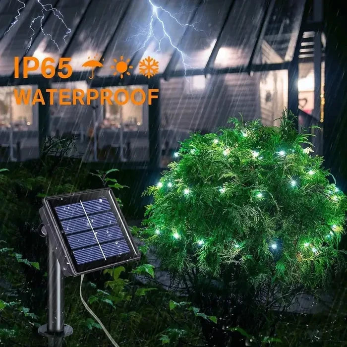 Habicare LED Solar Fairy String Lights in 7m, 12m, 22m, or 32m length, featuring energy-efficient solar-powered illumination.