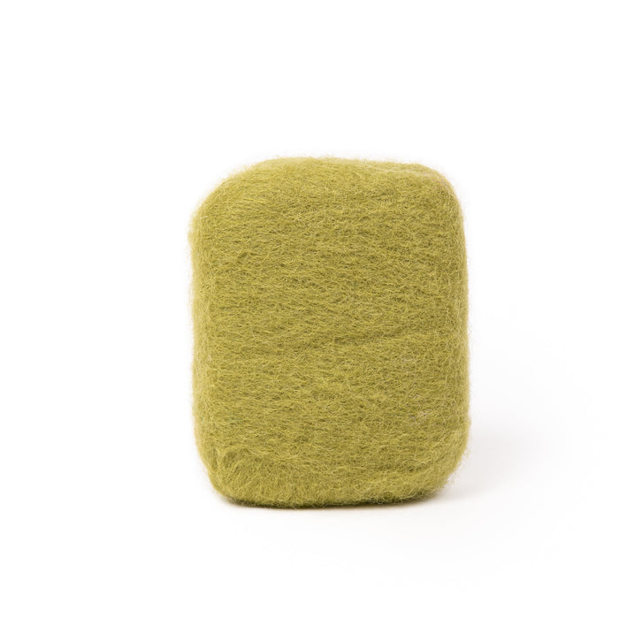 Felted lemongrass soap by Bruntwood Lane with a textured wool exterior and a fresh lemongrass scent, displayed on a neutral background.
