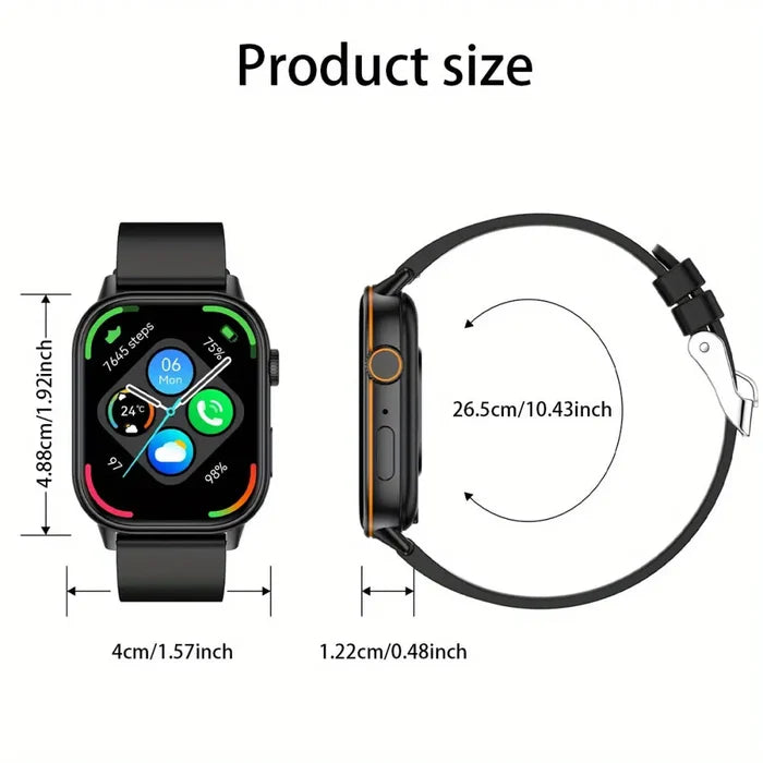 Habicare LIGE outdoor smartwatch with large screen, compass, and music control, available in 10 styles, TWS wearable device.