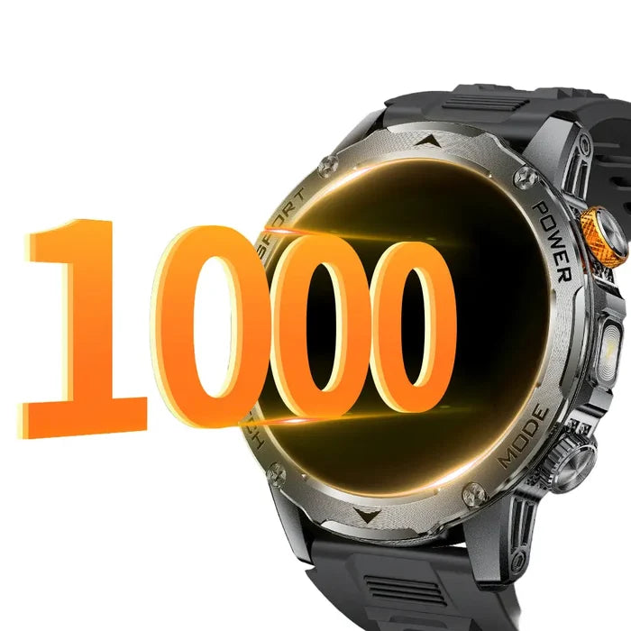 Habicare LIGE Smart Sports Watch with 1.7-inch HD screen, wireless calls, and 15-day battery life in various designs.