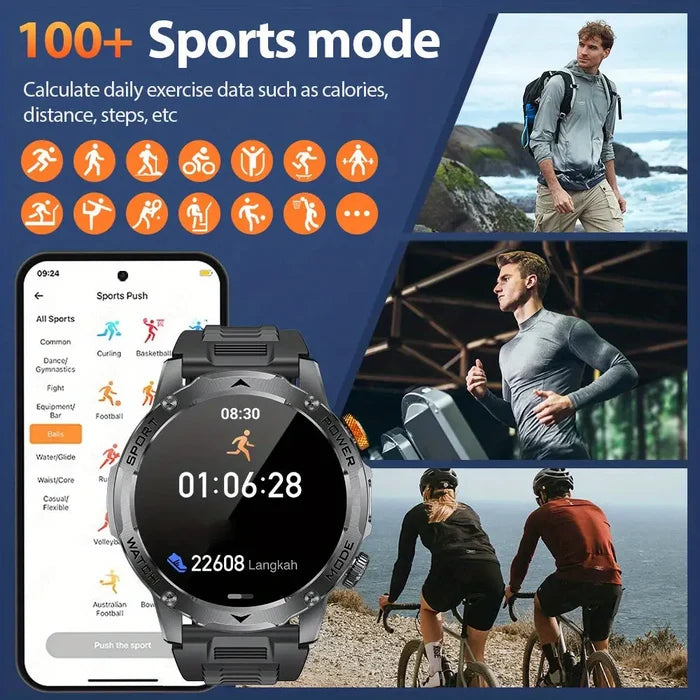 Habicare LIGE Smart Sports Watch with 1.7-inch HD screen, sleek design, and wireless call functionality.