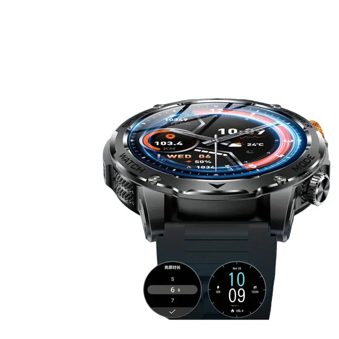 Habicare LIGE Smart Sports Watch with 1.7-inch HD screen, wireless calling, and long-lasting battery in various designs.
