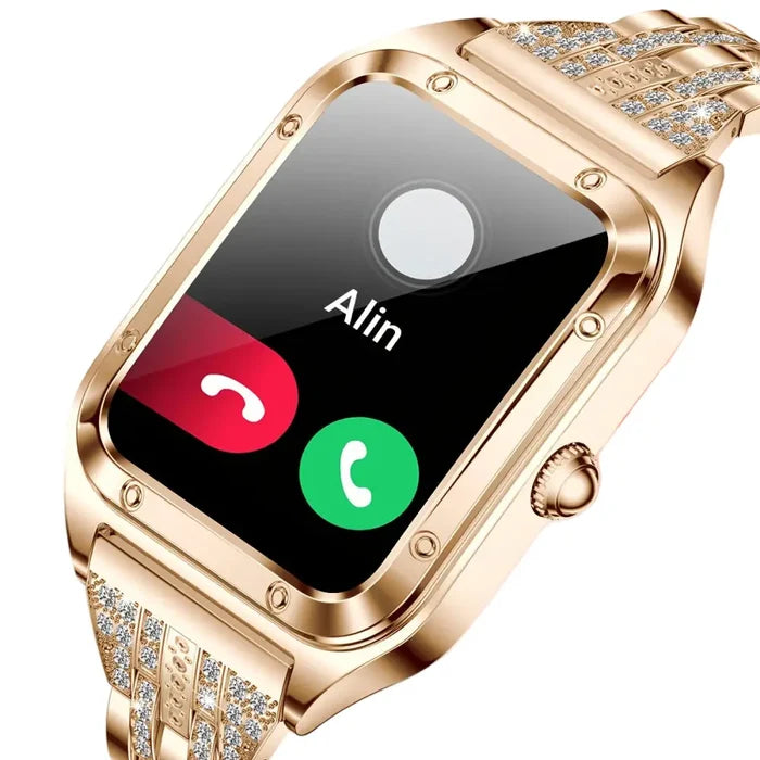 Habicare LIGE women's smartwatch with full touch screen and TWS earbuds, sleek design and modern fitness tracking features.