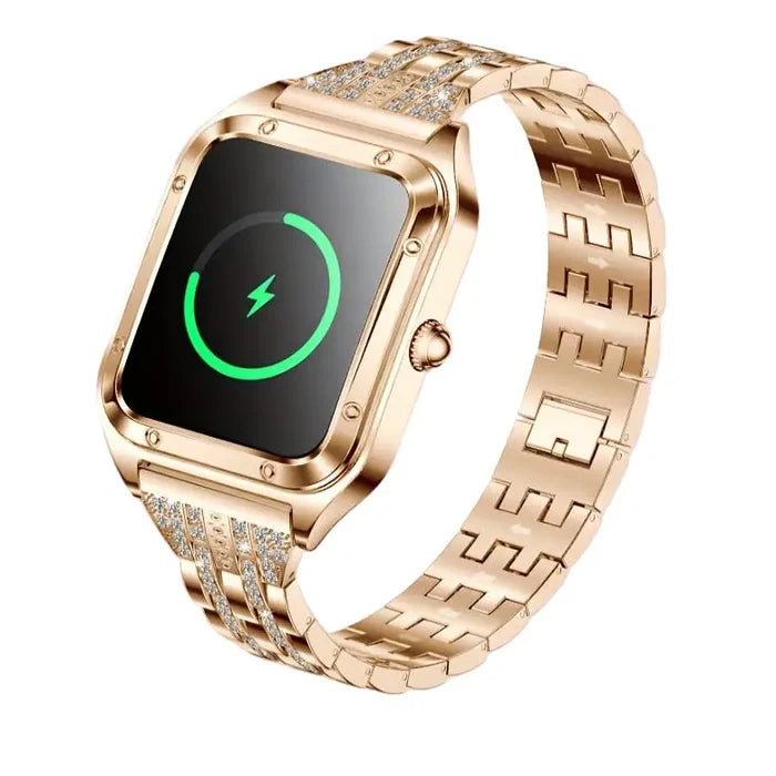 Habicare LIGE women's smartwatch with full touch screen and TWS earbuds, sleek design and digital display.