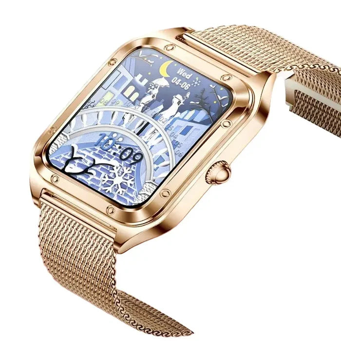 Habicare LIGE women's smartwatch with full touch screen display and TWS earbuds shown in the image.