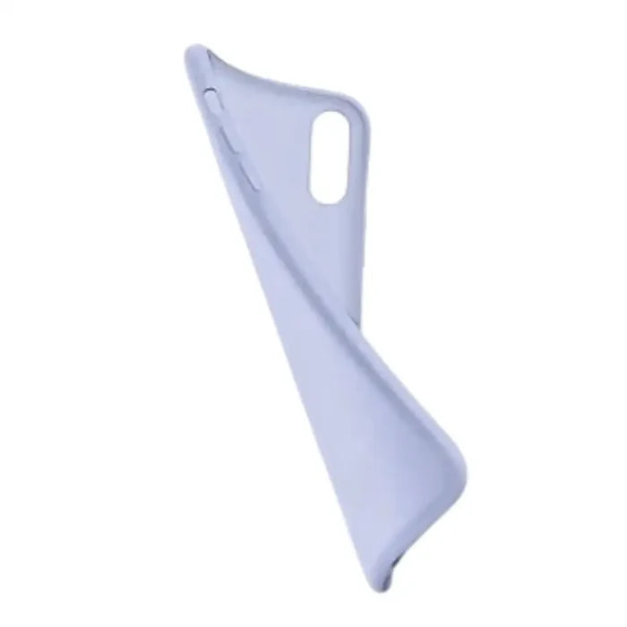 Light purple liquid silicone soft case for Samsung Galaxy by 9eight5 from Habicare, featuring a smooth, flexible protective cover.