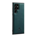 Green M2 leather case for Samsung Galaxy series by Habicare, featuring magnetic closure and sleek design.