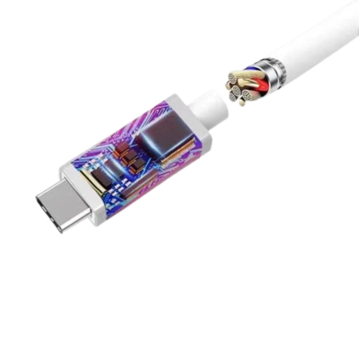 MagFit 1L L-shaped magnetic USB-C cable by 9eight5, close-up of black cable with magnetic connector for easy charging.