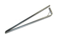 Durable stainless steel camping tongs, lightweight and easy to use for outdoor grilling and cooking.