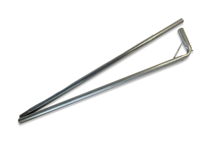 Durable stainless steel camping tongs, lightweight and easy to use for outdoor grilling and cooking.