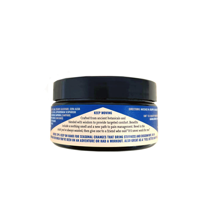 Manuka Relief remedial cream by The Honey Collection, showing the cream in a jar with a natural honey and herbal infusion.