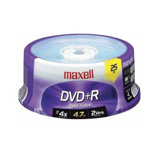 Maxell DVD Recordable Media - DVD+R - 16x - 4.70 GB - 25 Pack Spindle