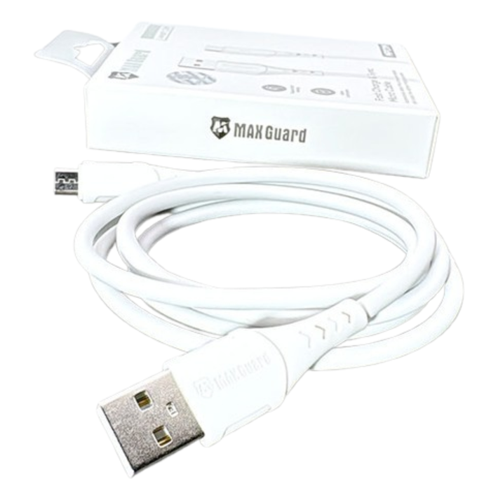 9eight5 Maxguard 1.2m USB-A to Micro USB cable accessory, black and compact with durable connector design