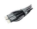 9eight5 Maxguard 1m 20W Type-C to Lightning cable connected to a smartphone, showcasing durable accessories for fast charging and data transfer.