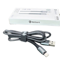 9eight5 Maxguard 1m USB-A to Lightning cable accessory, showing the black cable with USB-A and Lightning connectors.