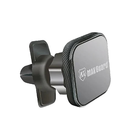 9eight5 Maxguard Car Bracket M1 for phone and tablet, mounted in a vehicle, showing secure holder and adjustable grip.