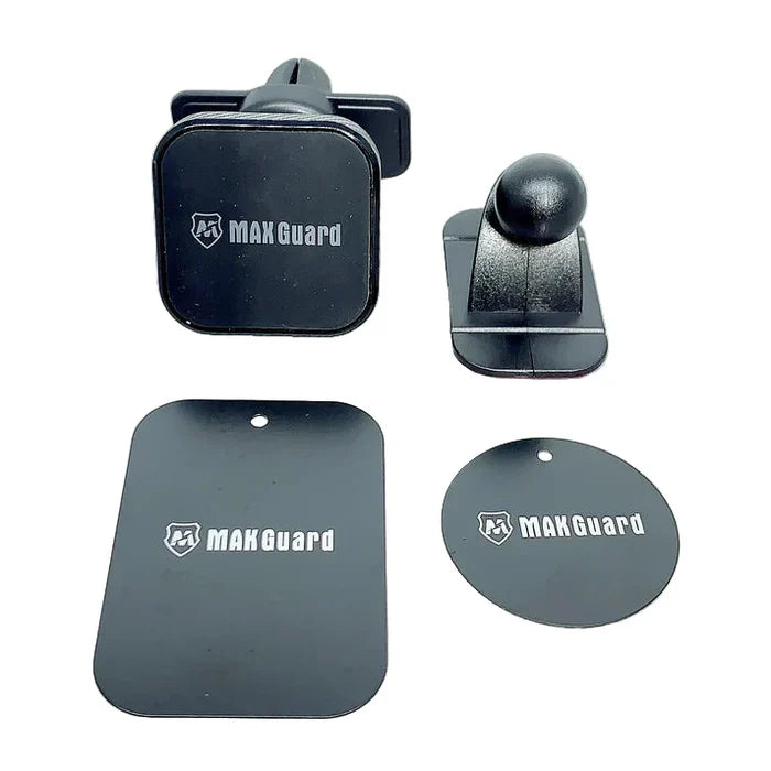 9eight5 Maxguard Car Bracket Car Holder M1 for phones and tablets, mounted in a vehicle dashboard, showing secure grip and adjustable design.