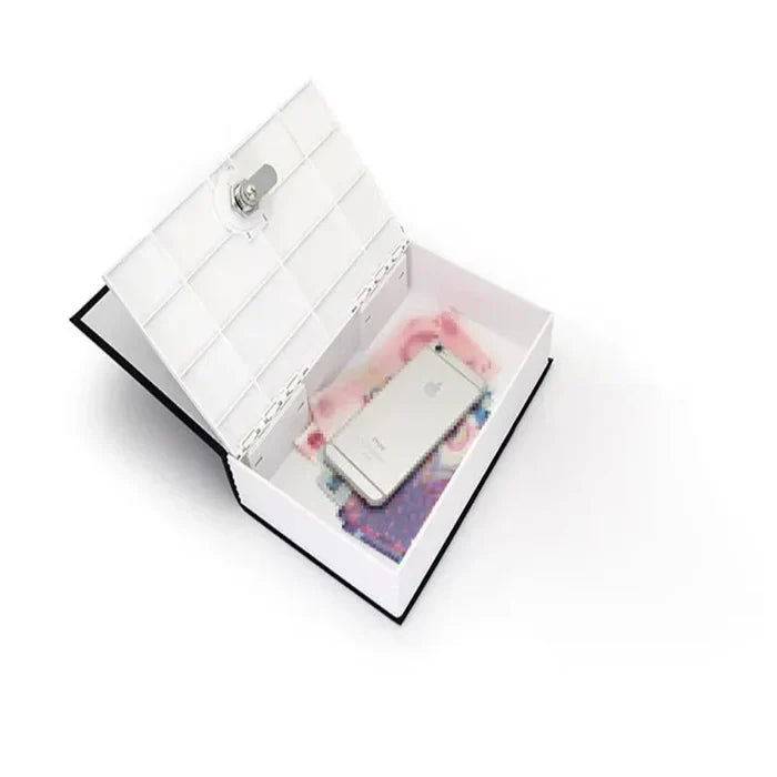 Habicare Medium Security Key Book Safe Lock Box showing a compact, metal safe with secure lock and key storage compartments.