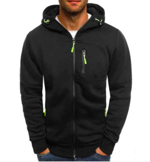 Men's cotton hoodie jacket by Mead's Supply & Equipment Outfitters, shown in a casual fit with front pockets and a hood.