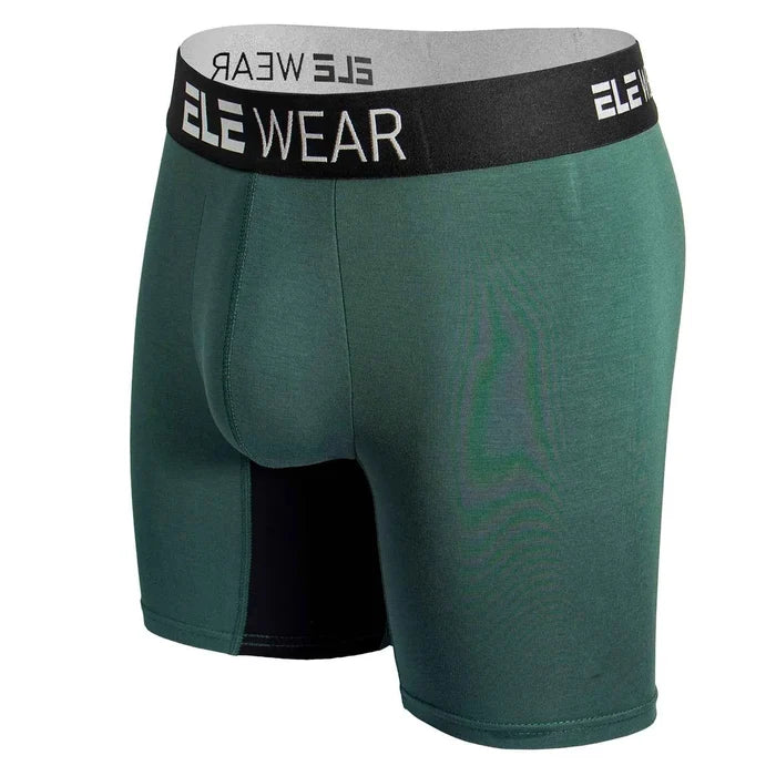 Men's bamboo boxer briefs from ShopHub NZ, moisture-wicking long sports underwear designed for comfort and active wear.