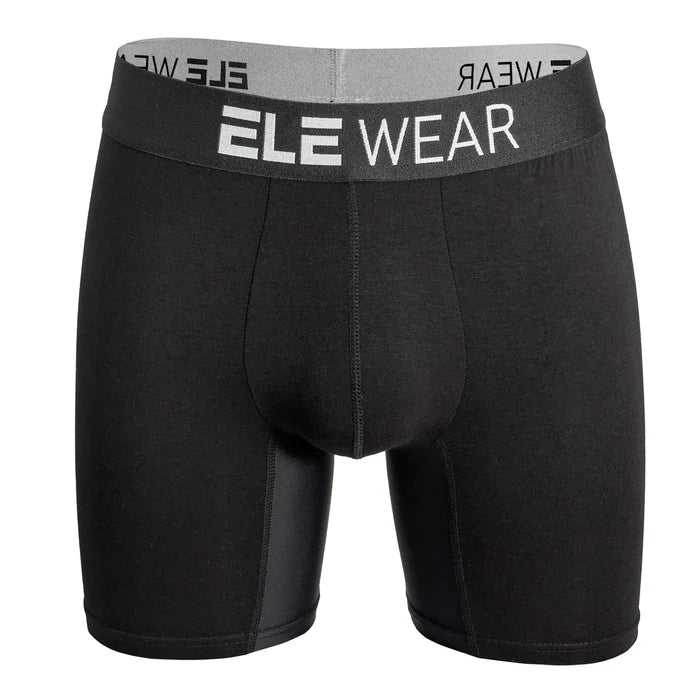 Men's bamboo boxer briefs from ShopHub NZ, moisture-wicking long sports underwear designed for comfort and breathability.
