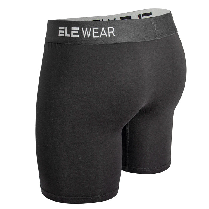 Men's bamboo boxer briefs from ShopHub NZ, moisture-wicking long sports underwear with comfortable fit and breathable fabric.