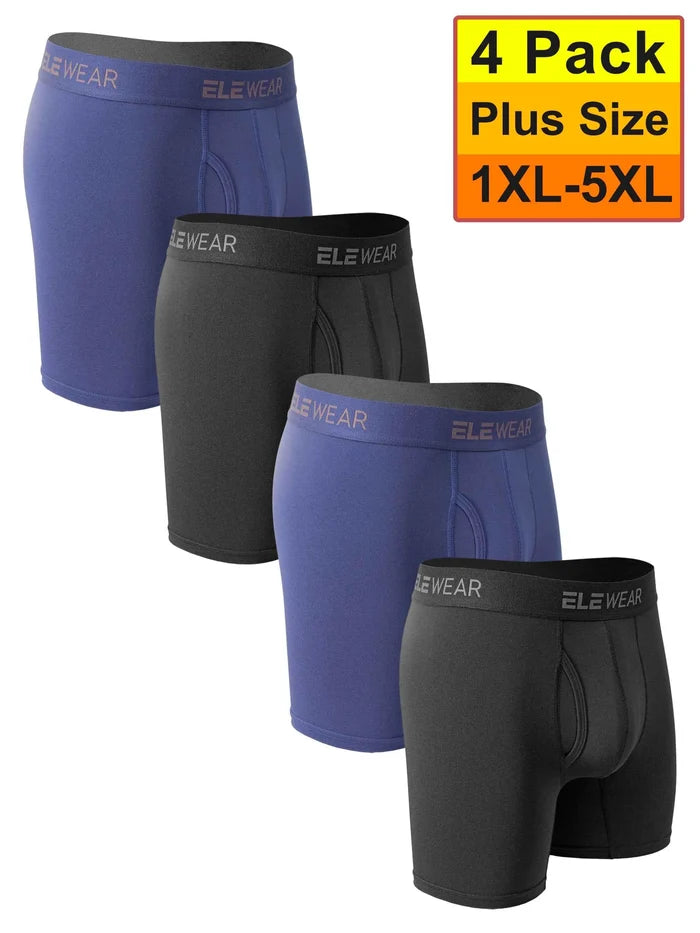 Set of four men's breathable boxer shorts by ShopHub NZ, showing lightweight, comfortable men's boxer briefs in various colors.