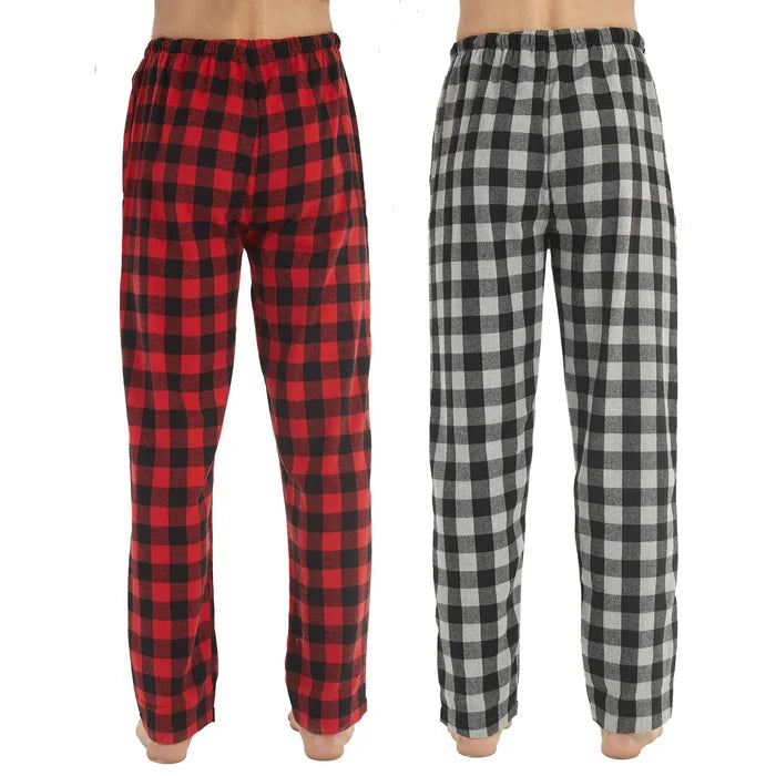 Men's flannel pajama pants from ShopHub NZ, cozy and comfortable for relaxing or lounging at home.