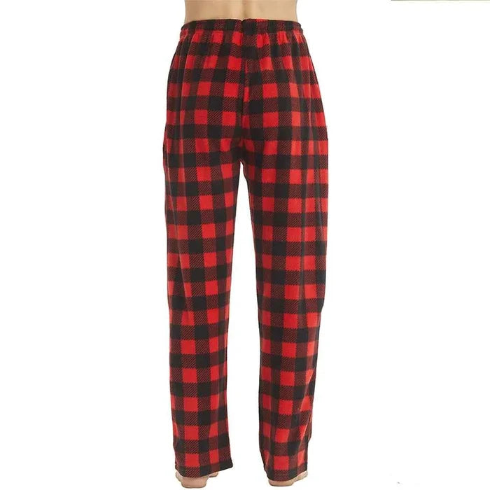 Men's fleece pajama pants from ShopHub NZ featuring soft, warm fabric, stylish design, and practical pockets for comfortable sleepwear.