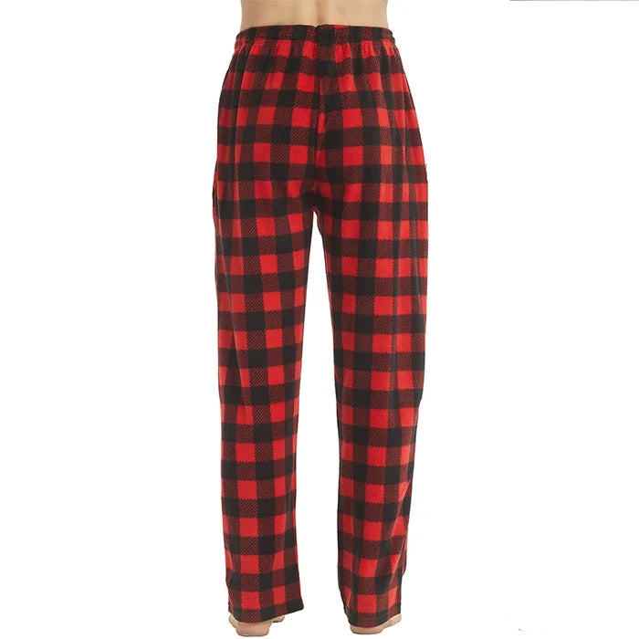 Men's fleece pajama pants from ShopHub NZ, cozy and soft men's pyjamas for comfortable nights and relaxed lounging.