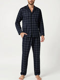 Navy Black Plaid / M